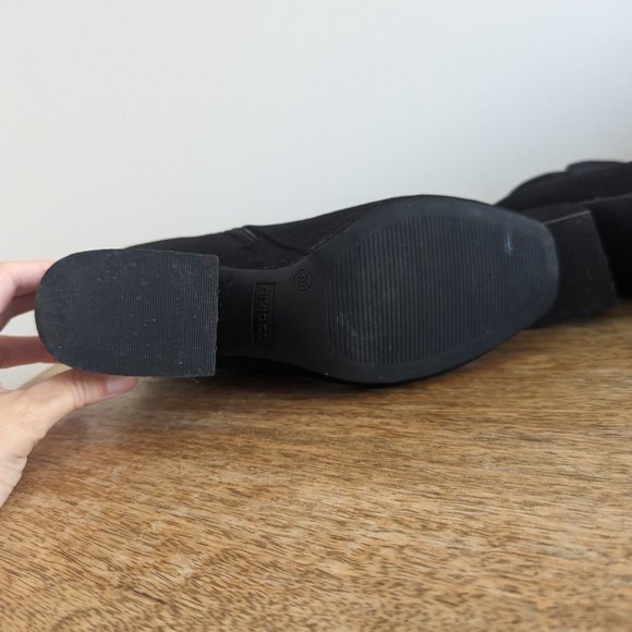 H&M Block Heel Faux Suede Boots - Picture 11 of 12